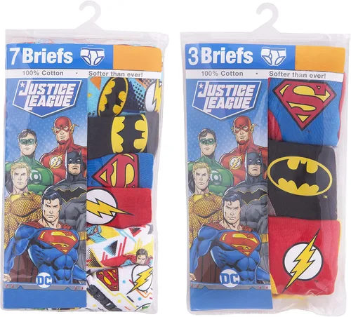 Vista 5 de DC Comics Liga de la Justicia multipersonajes. Ropa interior para niño, 3