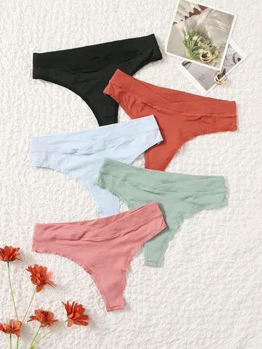 Vista 2 de Verdusa Ropa interior de maternidad sin costuras para mujer, paquete de 5