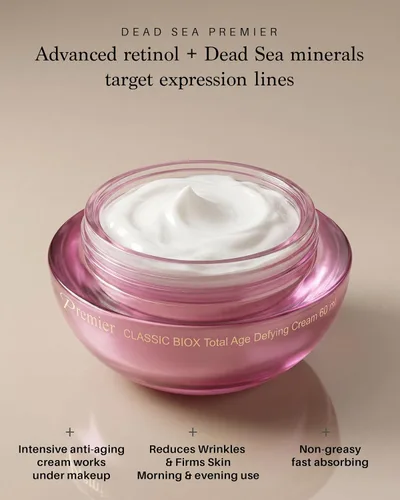 Vista 4 de Premier Dead Sea BIOX - Crema antiedad que desafía la edad, hidratante facial, crema facial antienvejecimiento, crema intensiva antiarrugas