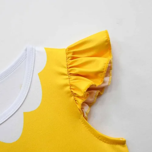 Vista 6 de MEDSAMAAN Vestido de melocotón para niñas, trajes de cosplay para niñas de 4 a 10 años