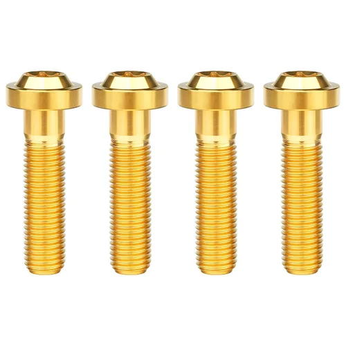 Vista 9 de Titanium M10 Torx Head Bolt (M10x10mm Pitch 1.25mm, Black) 10 15 20 25 30 35 40 45 50 55 60mm Pitch 1.25/1.5mm Screw Pack of 4