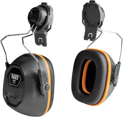 Vista 17 de Klein Tools 60532 orejeras con tapa y accesorio para casco de seguridad, 26dB NRR para construcción, fabricación, mantenimiento