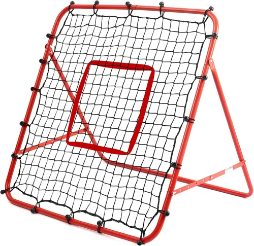 Vista 11 de Red de rebote ajustable para fútbol Entrenador de fútbol con marco de acero Red de rebote plegable portátil para práctica de pases y tiros