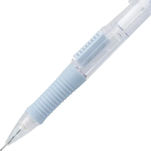 Vista 5 de Pentel Lápiz Mecánico Quick Click, (0.5mm), Fino, Barril Gris, Caja de 12 Lápices (PD215N)