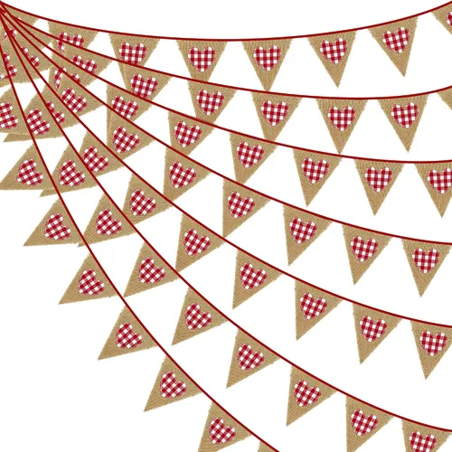 Vista 12 de pinkblume Decoraciones de fiesta de 32 pies de los 80, banderines triangulares, banderines de tela para guirnaldas de tela para 80, retro, hip hop