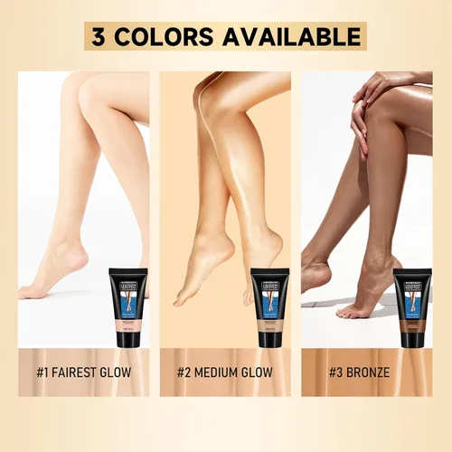 Vista 2 de Maquillaje de piernas impermeable sin transferencia, maquillaje para cubrir venas de piernas, loción de maquillaje corrector corporal de larga