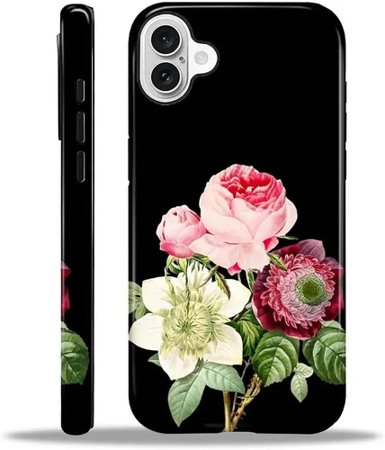 Vista 123 de Funda para iPhone 11, resistente híbrida 2 en 1, protección completa contra golpes con acabado brillante, diseño de collage de tela a cuadros