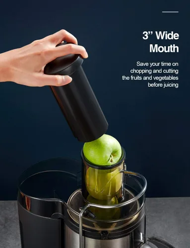 Vista 3 de Qcen 500W Juicer Machine Negro y Electric Citrus Juicer Exprimidor Paquete