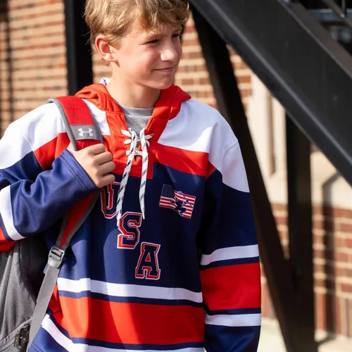 Vista 4 de ChalkTalkSPORTS Hockey Hooded Performance Sweatshirts Hockey Gameday Hoodies Youth & Adult Sizes