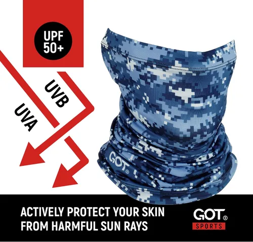 Vista 2 de GOT Sports UPF 50+ Bufanda de Pesca para Cuello - Máscara Facial UV de Protección Solar para Hombres y Mujeres - Cubierta Facial Camo SPF Gator