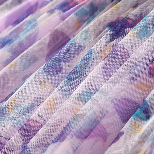 Vista 5 de Camidy Vestido de manga larga para niña pequeña, con volantes, estampado de mariposa, lazo, tutú para fiesta casual, vestido de princesa de 2 a 6
