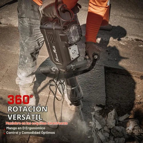 Vista 4 de XtremepowerUS Construcción eléctrica resistente del sacador del interruptor del martillo de Jack de la demolición 2800Watt