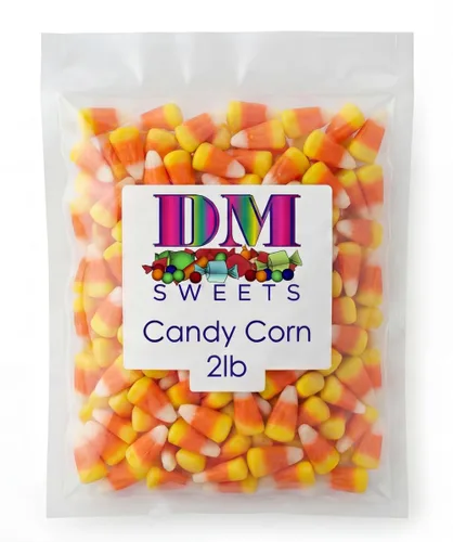 Vista 2 de Candy Corn – 2 lb Bulk Bag – Traditional Tri‑Color Orange Yellow White – Perfect for Halloween, Fall Parties, Baking, Bowls & Seasonal Decorating