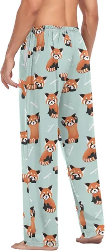 Vista 5 de Ollabaky Pantalones de pijama para hombre con bolsillos, pantalones de pijama para descansar, Multi