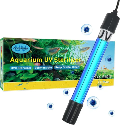 Vista 12 de TARARIUM Lámpara de acuario de 3 W, mini pecera, luz verde limpia, sumergible, uso en área de filtro para estanque de peces de 10 a 45 galones, agua