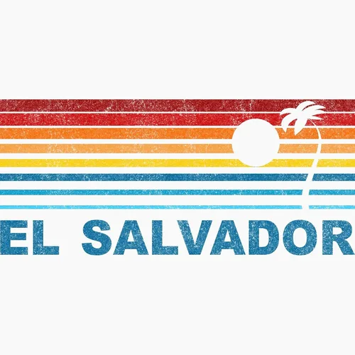 Vista 2 de CafePress Sombrero de camionero retro con palmera de El Salvador