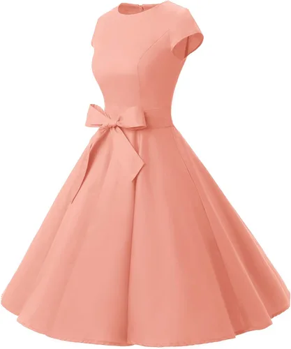 Vista 106 de Dressystar - Vestidos clásicos de fiesta con mangas casquillo, estilo Rockabilly y retro de la década de 1950