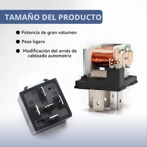Vista 6 de Gunhunt 4 piezas de relés automotrices de 40A, interruptor de relé de coche, relé de 5 pines, relés impermeables de 12V para coche, componentes