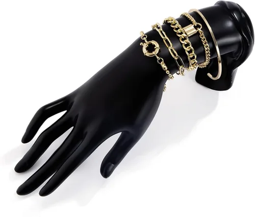Vista 11 de 5 pulseras con dije de candado para mujeres y adolescentes, accesorios de mano de fiesta, Aolly, No es una piedra preciosa