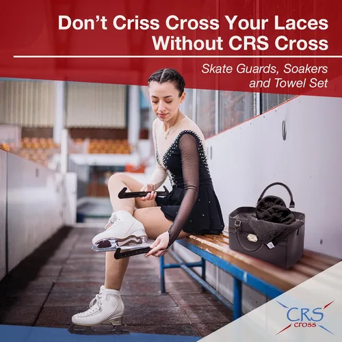 Vista 7 de CRS Cross - Juego de regalo de protectores de patines sobre hielo, guardas de tela y toallas, cubiertas suaves para cuchillas de patinaje artístico
