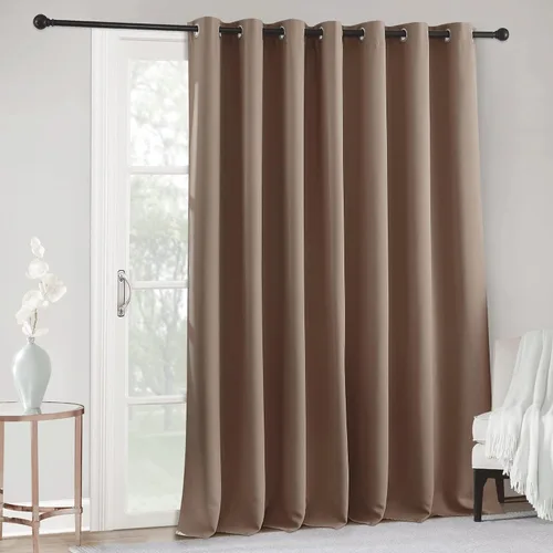 Vista 57 de RYB HOME Cortinas portátiles para puerta con privacidad, cortinas opacas y aislantes térmicas para dormitorio, armario, sala de estar, comedor, Beige