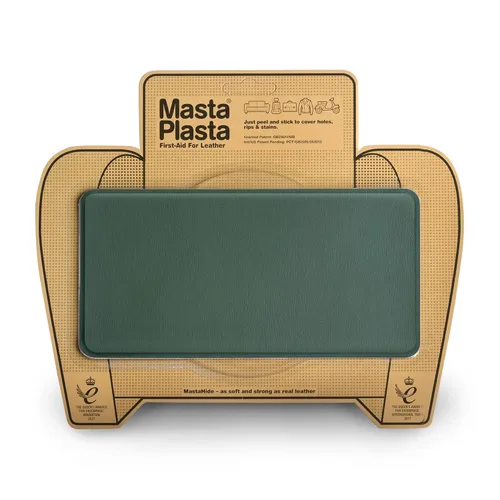 Vista 29 de MastaPlasta Parche de reparación de cuero de alta calidad, color negro, 4 x 2.4 pulgadas (3.9 x 2.4 in). Tapicería instantánea, reparación