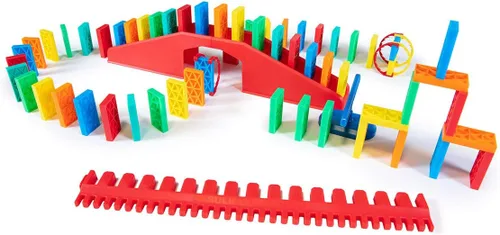 Vista 6 de Bulk Dominoes Kit de dominó cinético Juego de dominó, juguetes pequeños STEM STEAM, juegos familiares para niños, juguetes y juegos para niños
