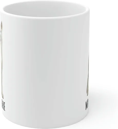 Vista 2 de Funny Siberian Husky Blanco Personalizado Nombre Navidad 2026 Regalos Taza de Café Blanco 11 Oz