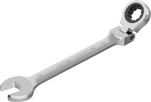 Vista 8 de Llave combinada de trinquete de cabeza flexible de 0.236 in, métrica, 72 dientes, caja de trinquete de 12 puntos, herramientas de llave de extremo