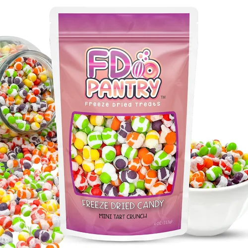 Vista 11 de Dulce Crujiente de Air Taffy Liofilizado - Variedad de Sabores de Frutas, 3.5 oz Fresa, Melón, Cereza, Frambuesa, Naranja, Uva, Misterio Snack