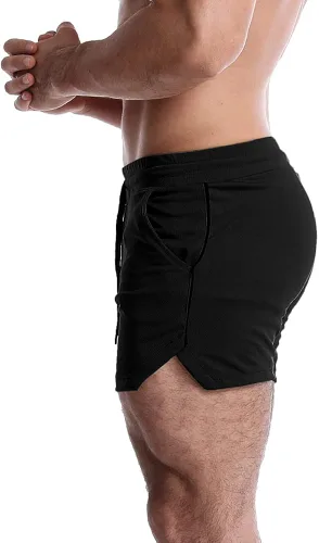 Vista 2 de EVERWORTH Pantalones cortos de entrenamiento para hombre con entrepierna de 5 pulgadas, pantalones cortos de gimnasio, culturismo, pantalones cortos