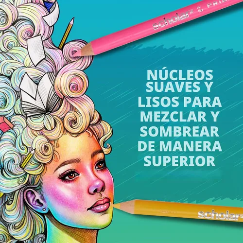 Vista 3 de Prismacolor Scholar - Juego de arte de manga, suministros de arte que incluyen lápices de colores, marcadores de punta de bala y pincel, lápices
