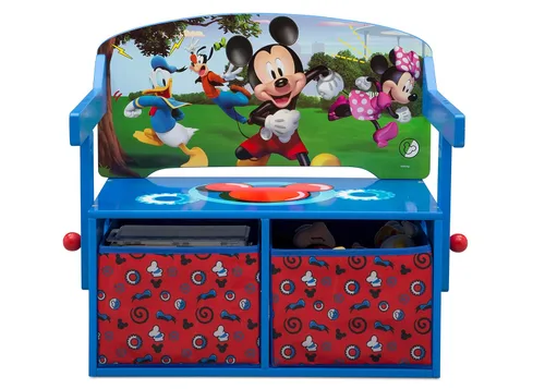 Vista 9 de Delta Children - Banco de actividades convertible para niños, con certificado Greenguard Gold, Mickey Mouse de Disney
