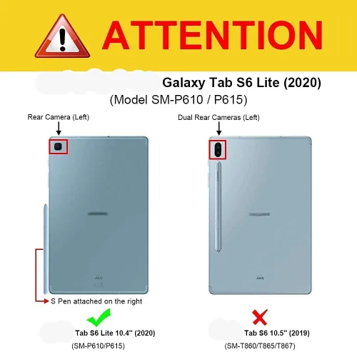 Vista 6 de A-creator Galaxy Tab S6 Lite - Lápiz capacitivo de repuesto para Samsung Galaxy Tab S6 Lite (EJ-PP610) Stylus Touch S Pen (gris Oxford)
