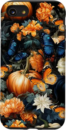 Vista 18 de iPhone 16 Autumn Leaves Butterflies Pumpkins Fall Season Thanksgiving Case