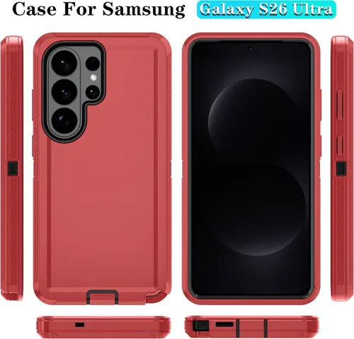 Vista 70 de ONOLA Funda compatible con Samsung Galaxy S24 Ultra con protector de pantalla HD, resistente a los golpes y a las caídas, funda de 3 capas