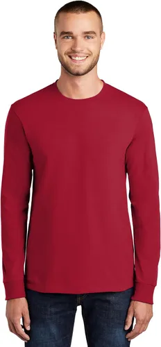 Vista 10 de Port & Company - Camiseta Esencial de Manga Larga Tall. PC61LST Azul acuático