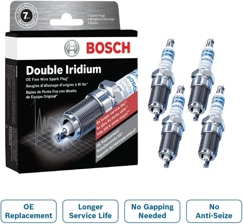Vista 2 de BOSCH 9614 OE - Bujía de doble iridio de alambre fino, paquete de 4