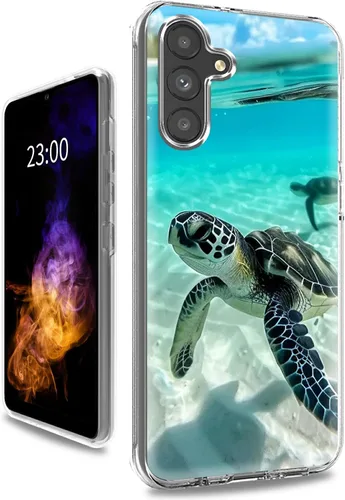 Vista 40 de Funda transparente para Samsung A15 5G de 6.5 pulgadas, doble capa protectora a prueba de golpes de PC transparente de silicona suave