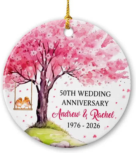 Vista 17 de Adorno de 1ª Navidad como el señor y la señora 2025, adorno de cerámica casado nuestra primera Navidad, adorno personalizado de Mr & Mrs para Adorno