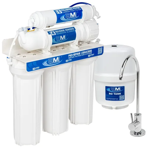 Vista 9 de Applied Membranes Inc. Sistema de filtro de agua de ósmosis inversa de 5 etapas, capacidad de 50 galones