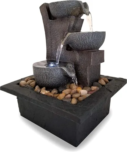 Vista 3 de Danner Manufacturing, Inc., Fuente de meditación Aura con cascada LED de 3 niveles, paquete de 1, 03801