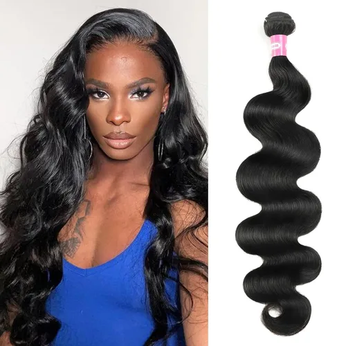 Vista 14 de DMKEEP Extensiones de cabello humano ondulado con cierre, 12, 14, 16+10 pulgadas, 100% cabello virgen brasileño sin procesar, 3 paquetes con cierre
