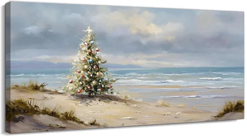 Vista 26 de GUTTATY Lienzo decorativo para pared, cuadros del océano, pintura de arte costero para decoración de pared de sala de estar, póster de mar, arte