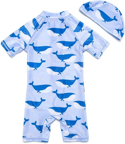 Vista 2 de Mazuliso Traje de baño de una pieza con protección solar UV UPF50+ para niños con cremallera