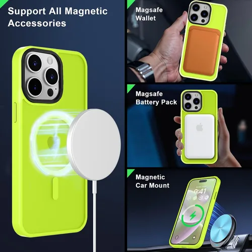 Vista 43 de MOCCA - Funda magnética resistente para iPhone XR de 6.1 pulgadas, compatible con MagSafe, funda con protección contra caídas de grado militar