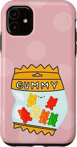 Vista 5 de Funda de caramelo de oso de goma Kawaii para iPhone 15