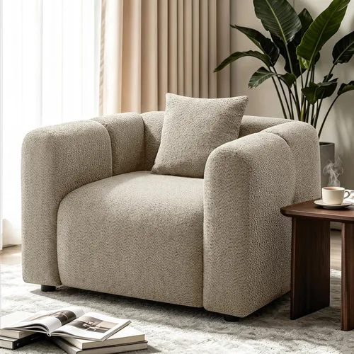 Vista 19 de VANOMi Juego de sofá modular seccional extragrande en forma de nube con sofá de 95" y sillones de 42" para sala de estar, juego de muebles tapizados