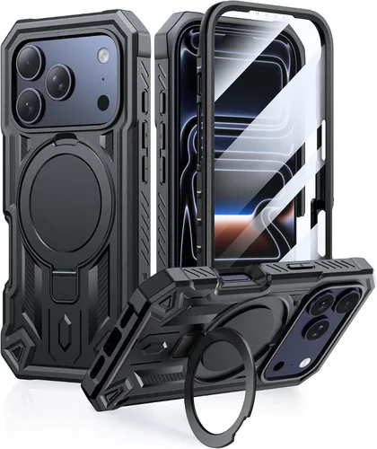 Vista 14 de FNTCASE Funda para iPhone Air Phone Case: Compatible con MagSafe Protector de pantalla integrado Soporte con grado militar a prueba de caídas