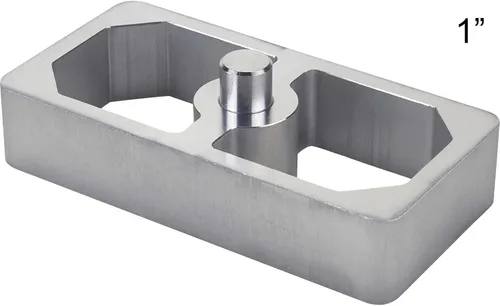Vista 3 de Bloque de bajada de resorte de hoja de aluminio de 1 pulgada – Universal, versátil para ajuste de altura de manejo, 2.5 pulgadas de ancho x 5